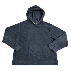 Gap Men's Large Fleece Hoodie Snap Button Pullover Fleece Sweatshirt Vintage